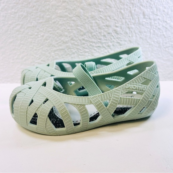 ♥️HP MINI MELISSA + Jason Wu Jean Mary Jane Flat Sz 6 Baby Green Jellies NWOT - Picture 5 of 10